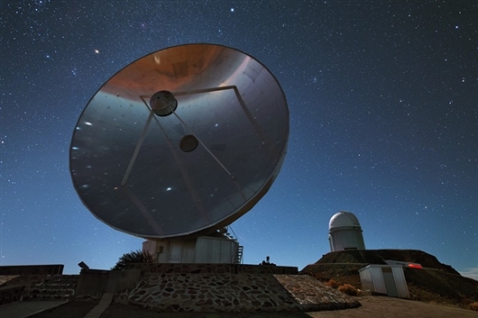 纳米比亚的非洲毫米波段射电望远镜目前位于智利的拉西拉。图片来源：Y。 Beletsky （LCO）/ESO