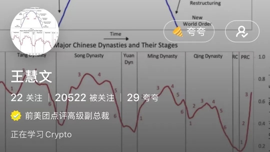 王慧文个性签名，图源即刻App